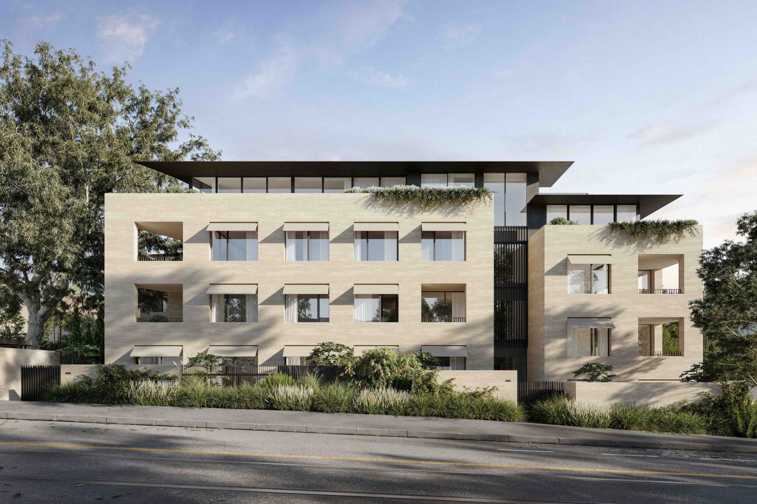 The multi-residential development Grandview by Carr. Viewed from High Street, Prahran.